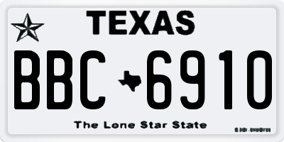 TX license plate BBC6910