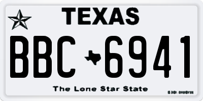 TX license plate BBC6941
