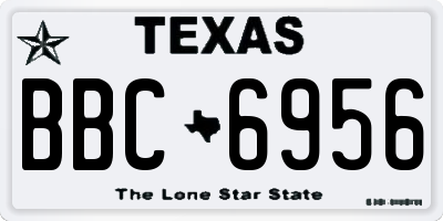TX license plate BBC6956