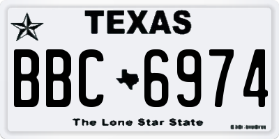 TX license plate BBC6974