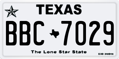 TX license plate BBC7029
