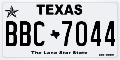 TX license plate BBC7044