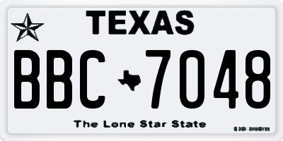 TX license plate BBC7048