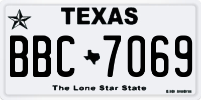 TX license plate BBC7069