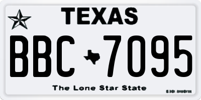 TX license plate BBC7095