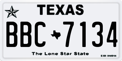 TX license plate BBC7134
