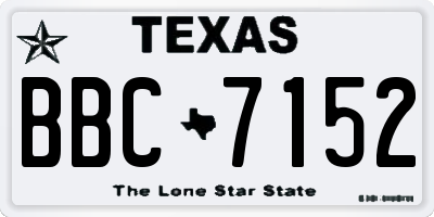 TX license plate BBC7152