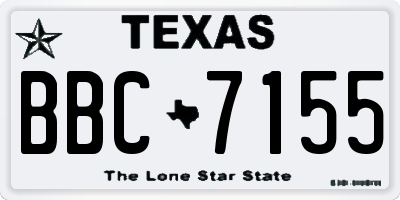 TX license plate BBC7155