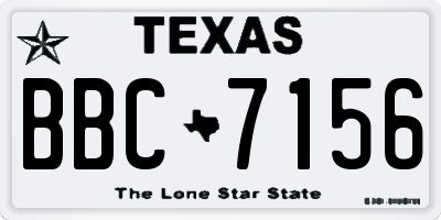 TX license plate BBC7156