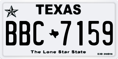 TX license plate BBC7159