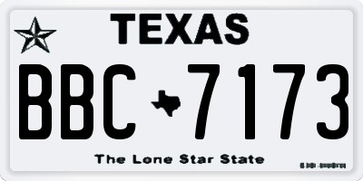 TX license plate BBC7173