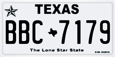 TX license plate BBC7179
