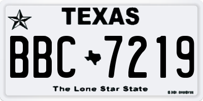 TX license plate BBC7219