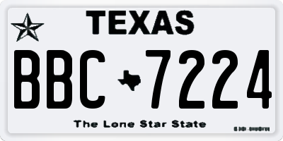 TX license plate BBC7224
