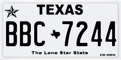 TX license plate BBC7244