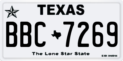 TX license plate BBC7269
