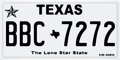 TX license plate BBC7272