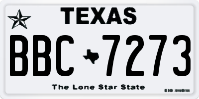 TX license plate BBC7273