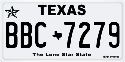 TX license plate BBC7279