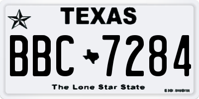 TX license plate BBC7284