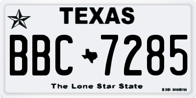 TX license plate BBC7285