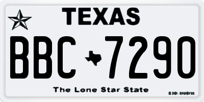 TX license plate BBC7290