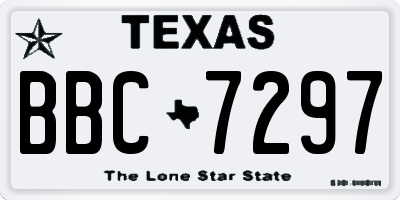 TX license plate BBC7297