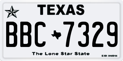 TX license plate BBC7329