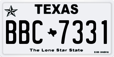 TX license plate BBC7331