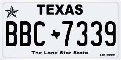 TX license plate BBC7339