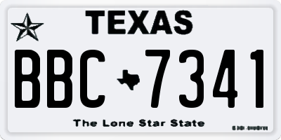 TX license plate BBC7341