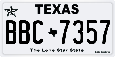 TX license plate BBC7357