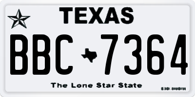 TX license plate BBC7364