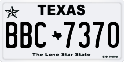 TX license plate BBC7370