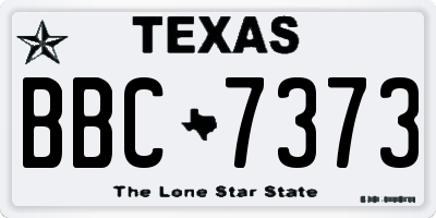 TX license plate BBC7373