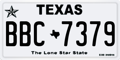 TX license plate BBC7379