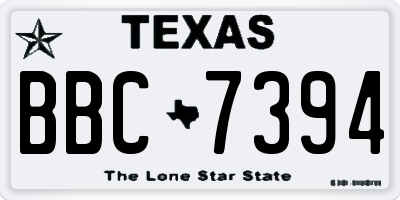 TX license plate BBC7394
