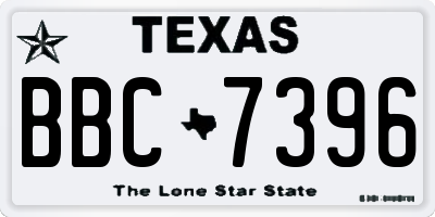 TX license plate BBC7396