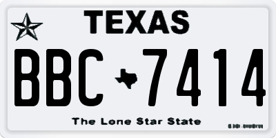 TX license plate BBC7414