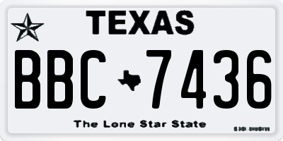 TX license plate BBC7436