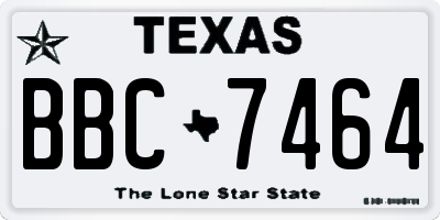 TX license plate BBC7464