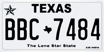 TX license plate BBC7484
