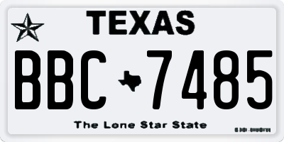 TX license plate BBC7485