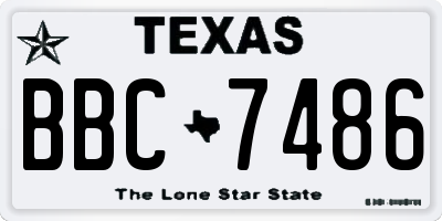 TX license plate BBC7486