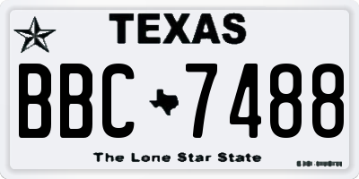 TX license plate BBC7488