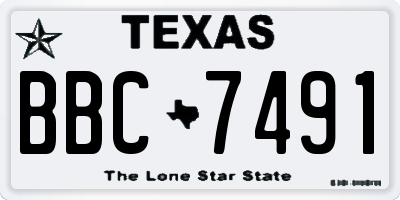 TX license plate BBC7491