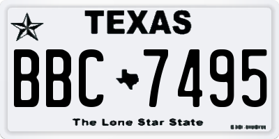 TX license plate BBC7495