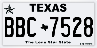 TX license plate BBC7528