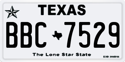 TX license plate BBC7529