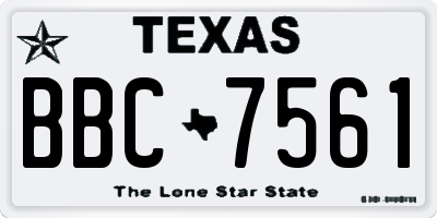 TX license plate BBC7561